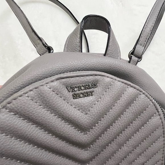 Victorias Secret Gray Quilted Mini Backpack - Picture 9 of 11